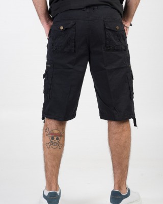 Men's Bermuda shorts FOREX Cargo with belt 2820 BLACK
