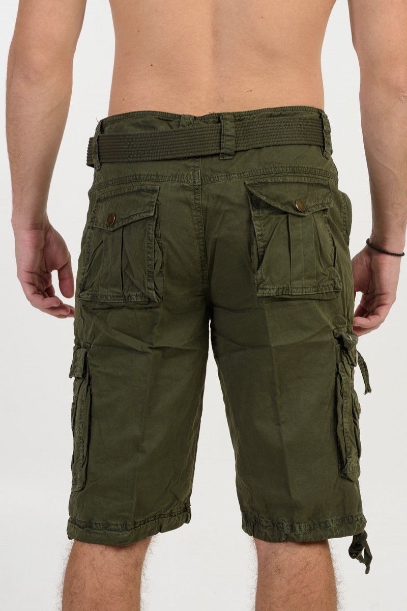 Men's FOREX Cargo Bermuda shorts with belt 2829 in 3 colors