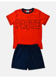 Summer pajamas boy's GALAXY PASTE Red