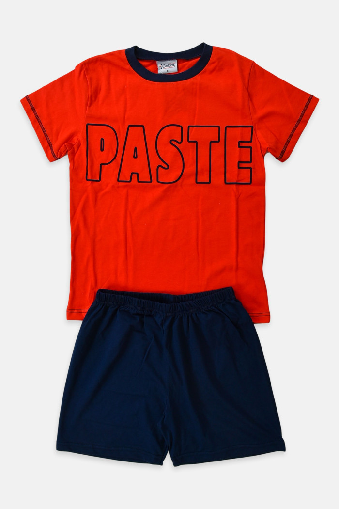Summer pajamas boy's GALAXY PASTE Red