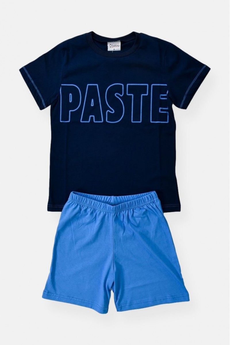 Sommer-Schlafanzug Junge GALAXY PASTE NAVY Sommer-Schlafanzug Junge GALAXY PASTE NAVY