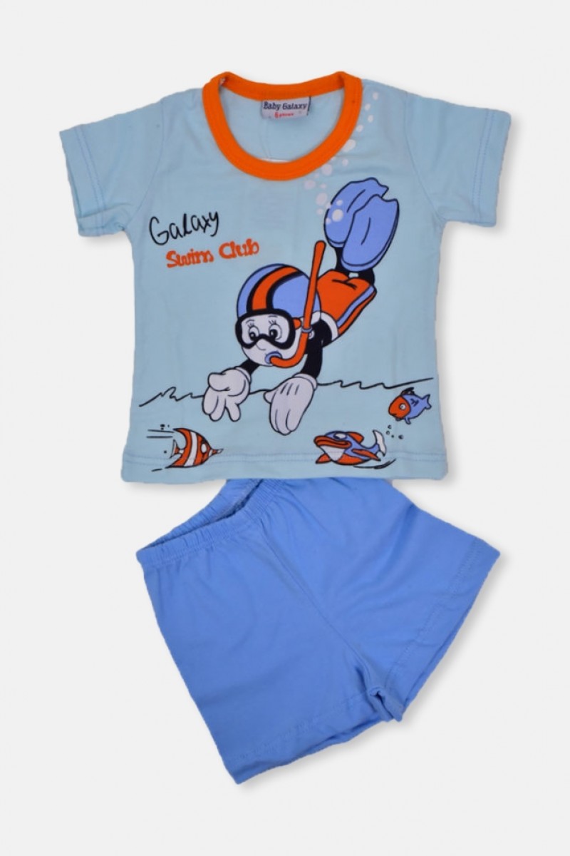 Baby-Schlafanzug GALAXY Aqua
