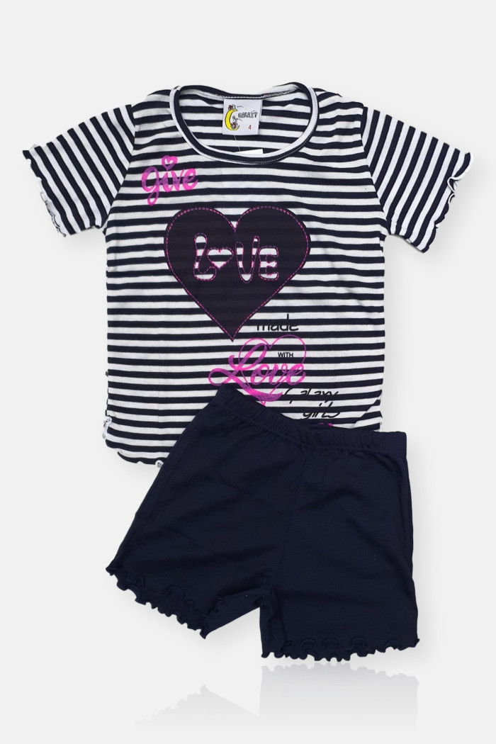 Galaxy Love BnW children's pajamas