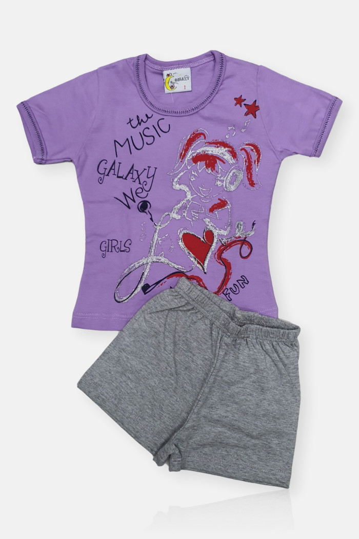 Children's pajamas Galaxy Music Lilac