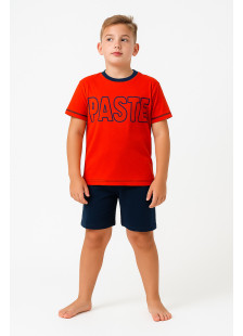 Summer pajamas boy's GALAXY PASTE Red