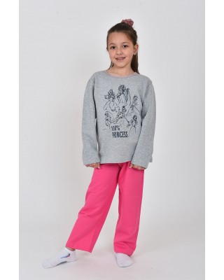 Children's pajamas for girl GALAXY Grey