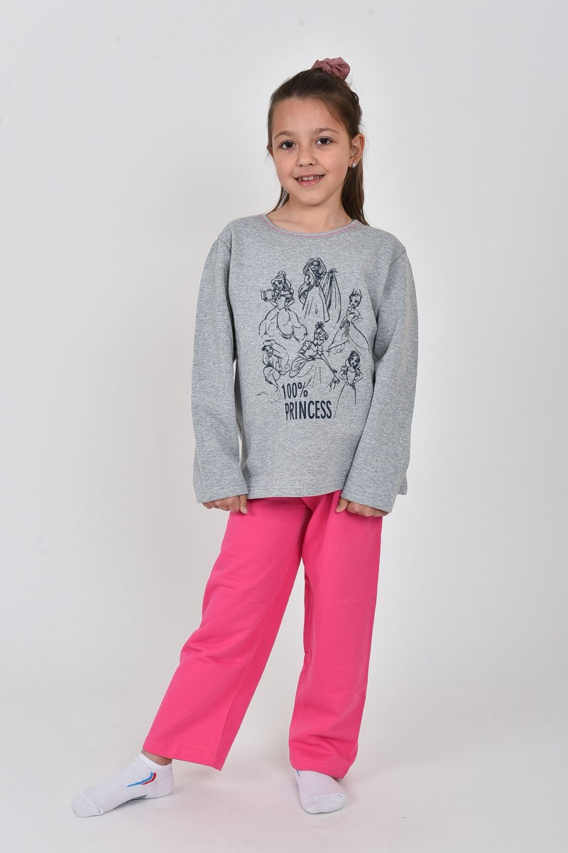Children's pajamas for girl GALAXY Grey