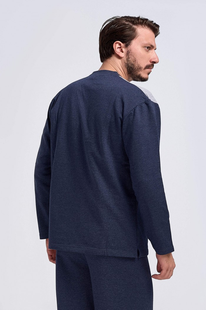 Men's Winter pajamas LION classic with V