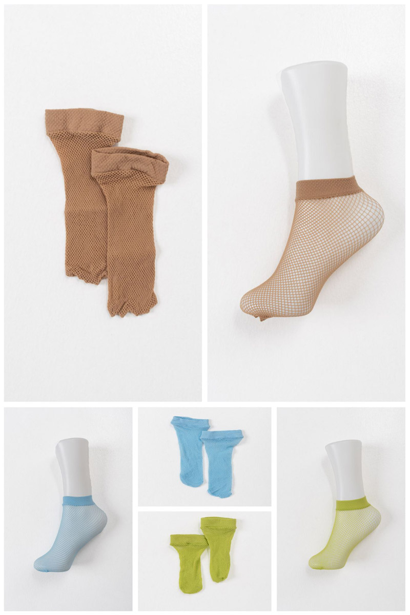 Women's short socks socks with net GALLIA 194
