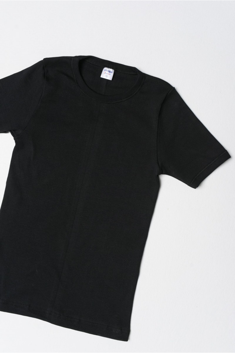 Children's Short Sleeved GIORGIO Flannel with Short Sleeve Black