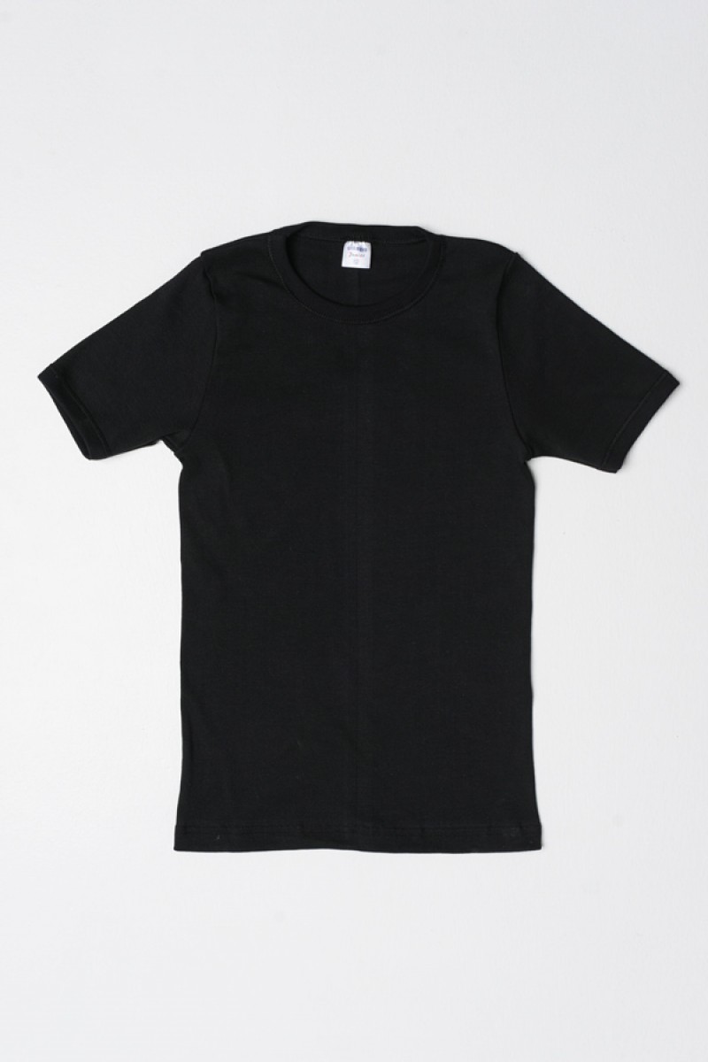 Children's Short Sleeved GIORGIO Flannel with Short Sleeve Black