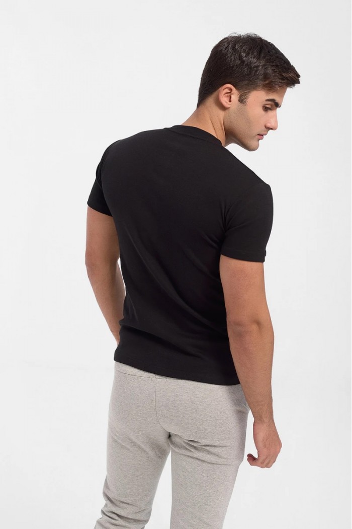 Men's GIORGIO short-sleeved GIORGIO Flannel BLACK