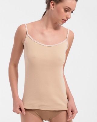 Cotton t-shirt with thin straps ELEANA