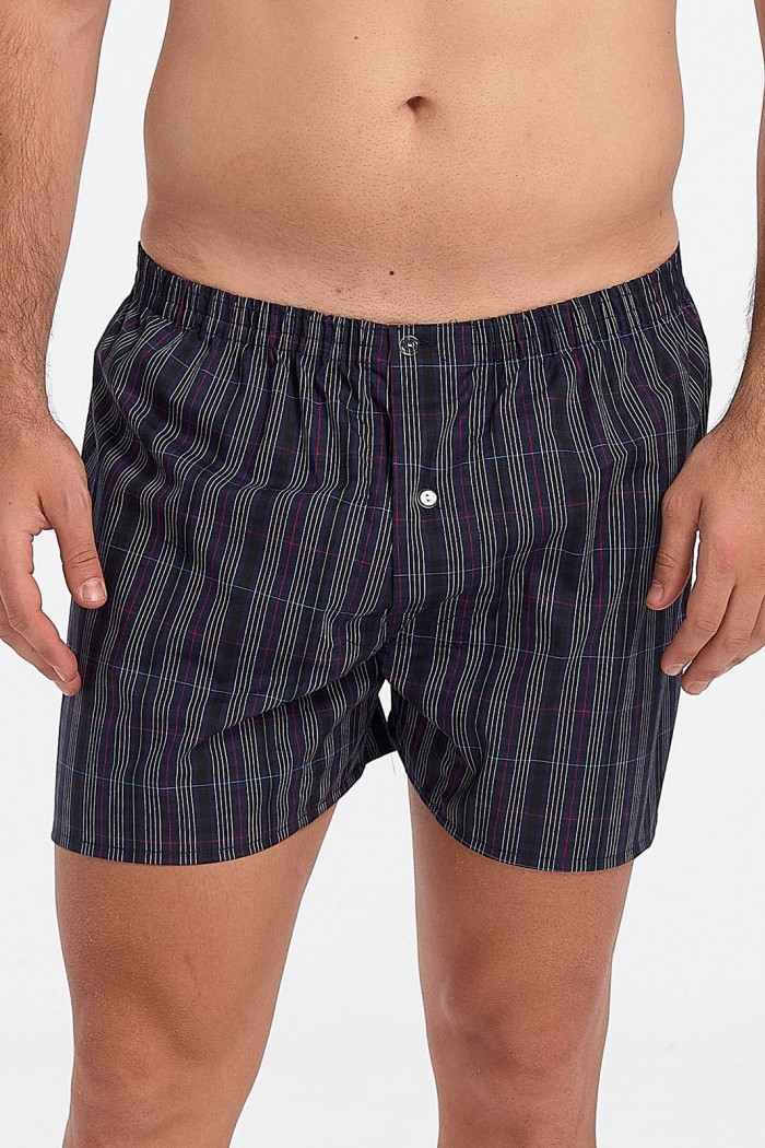 Herren Boxershorts MASCOT Fabric Striped Navy