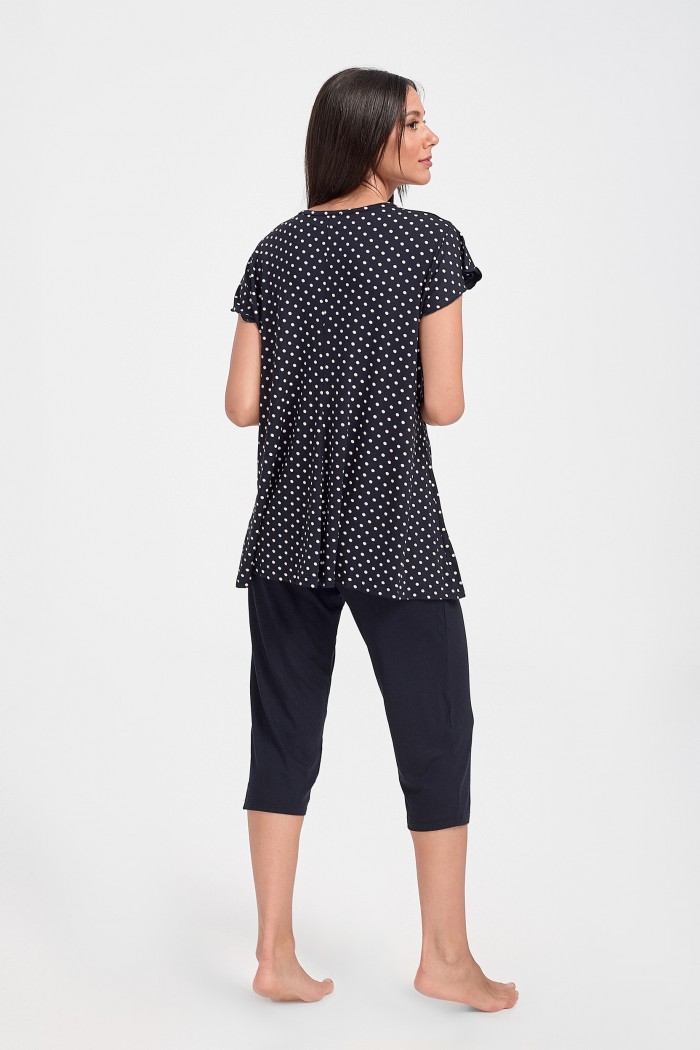 Damen Schlafanzug Cherry polka dot 10113