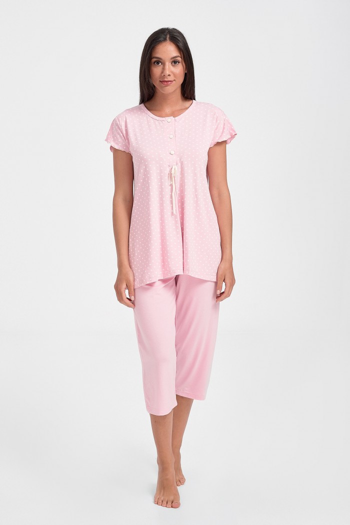 Damen Schlafanzug Cherry polka dot 10113