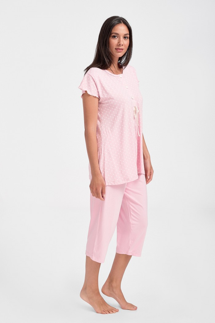Damen Schlafanzug Cherry polka dot 10113