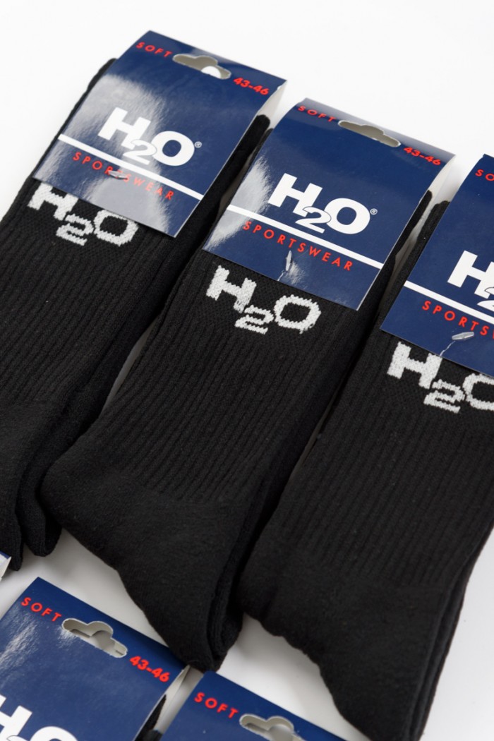 Sports Socks H2O Black 6 Pack