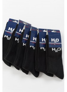 Sport-Socken H2O Schwarz 6er-Pack Sport-Socken H2O Schwarz 6er-Pack