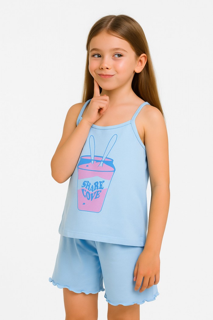 Children's pajamas for girl HAPPY FAMILY KH808P