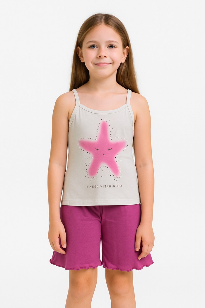 Children's pajamas for girl HAPPY FAMILY KH811P