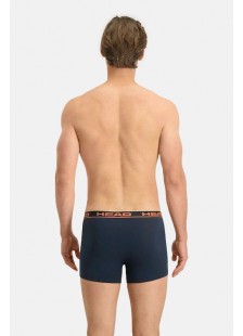 Men's Boxers HEAD Basic 2 Pack NAVY ORANGE Men's Boxers HEAD Basic 2 Pack NAVY ORANGE