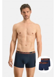 Men's Boxers HEAD Basic 2 Pack NAVY ORANGE Men's Boxers HEAD Basic 2 Pack NAVY ORANGE