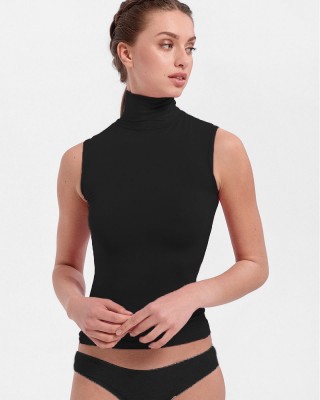 HELIOS Ärmellose Rollkragenbluse - MICROMODAL #80679