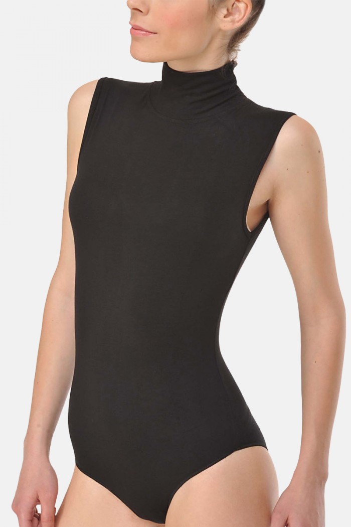 HELIOS Sleeveless turtleneck shorts - Micromodal