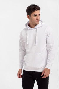 Sweatshirt with hood JHK Kangaroo Sweatshirt White