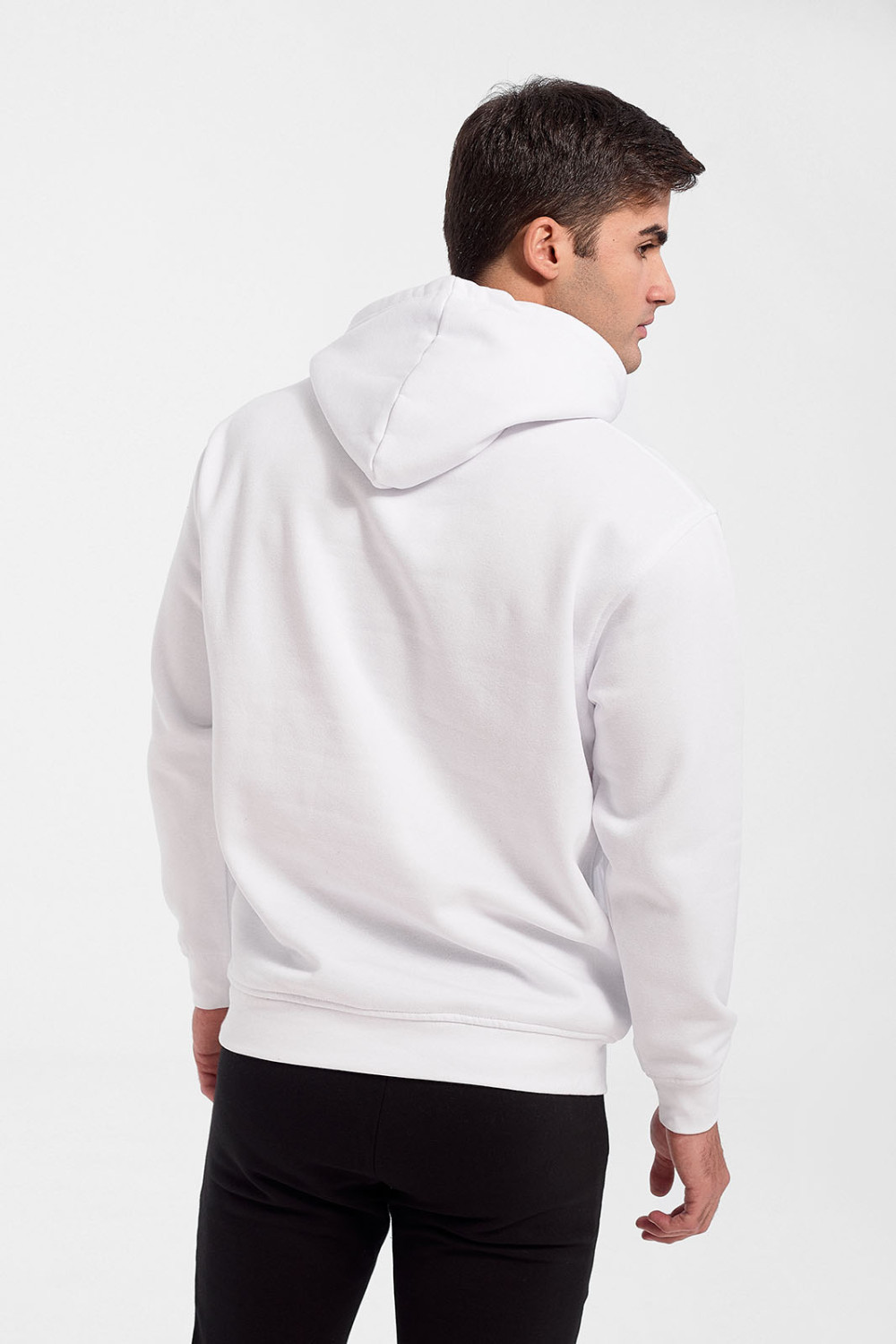 Sweatshirt with hood JHK Kangaroo Sweatshirt White