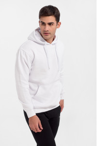 Sweatshirt with hood JHK Kangaroo Sweatshirt White