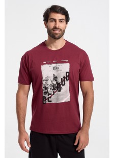 Men's T-shirt JHK ROAD BORDO Men's T-shirt JHK ROAD BORDO