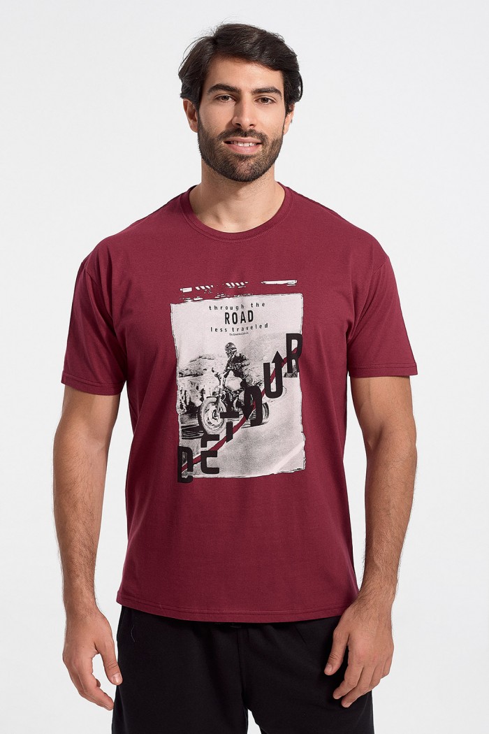 Herren-T-Shirt JHK ROAD BORDO