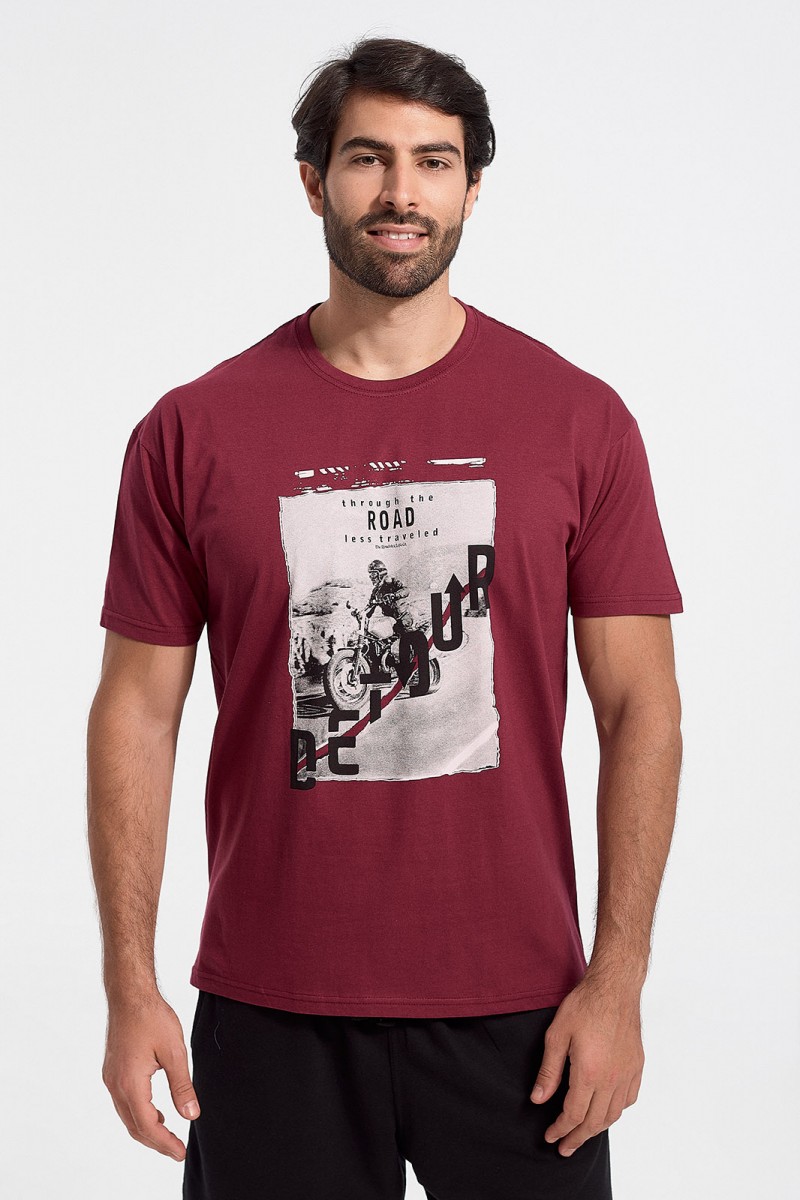 Men's T-shirt JHK ROAD BORDO
