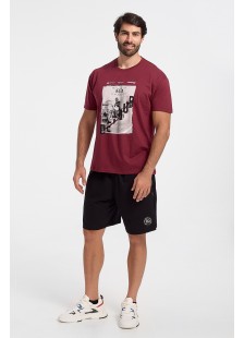 Men's T-shirt JHK ROAD BORDO Men's T-shirt JHK ROAD BORDO