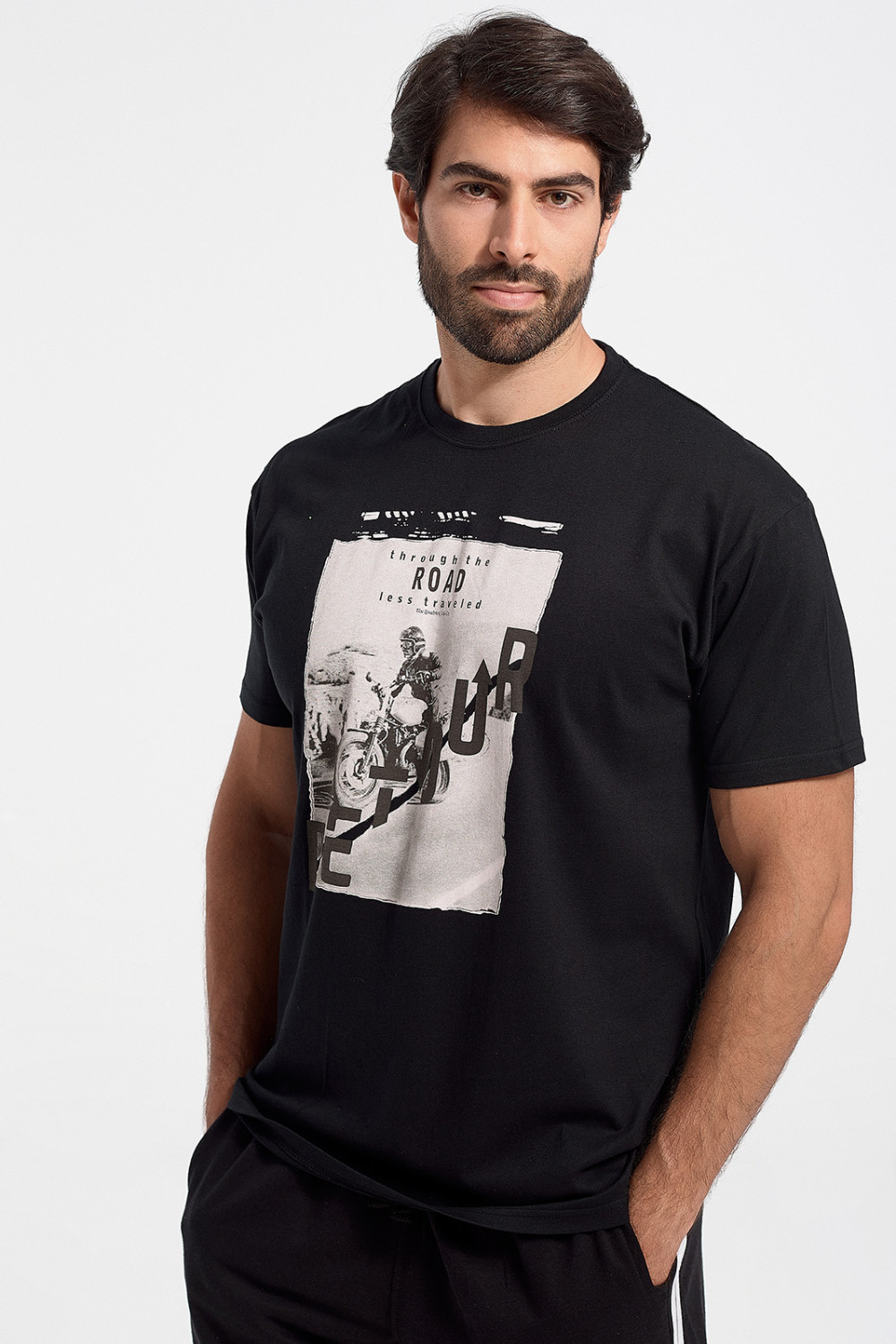 Men's T-Shirt JHK ROAD BLACK