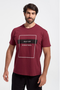 Men's T-Shirt JHK OUT OF CONTROL BORDO