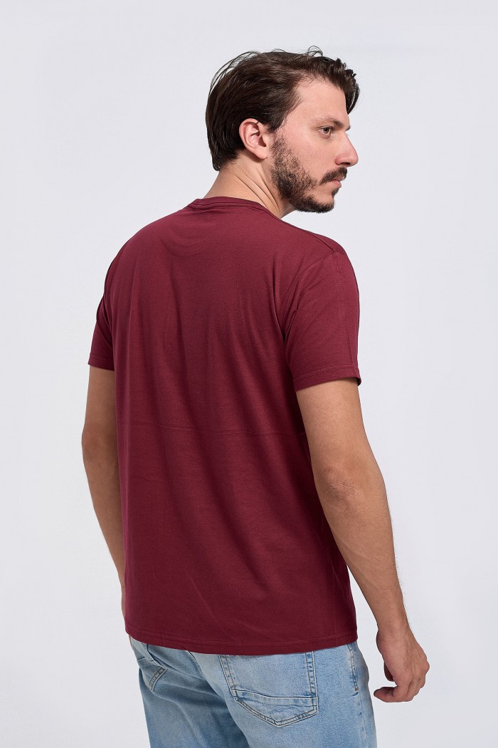 Kurzärmelige Bluse JHK T-SHIRTS Bordeaux