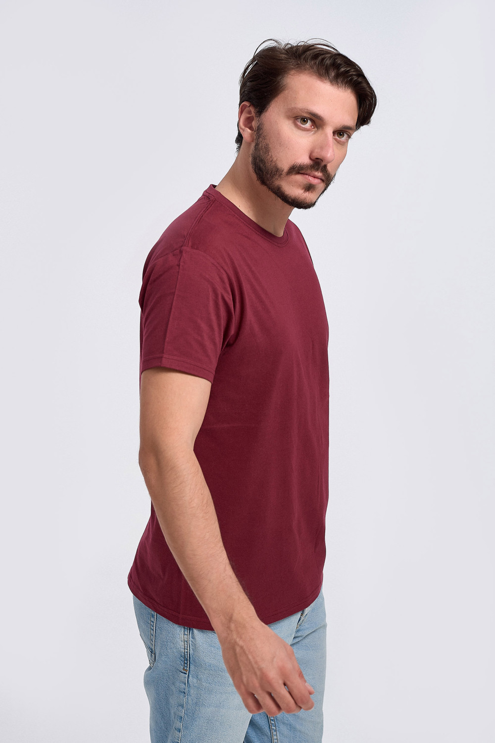 Short-sleeved blouse JHK T-SHIRTS Bordeaux