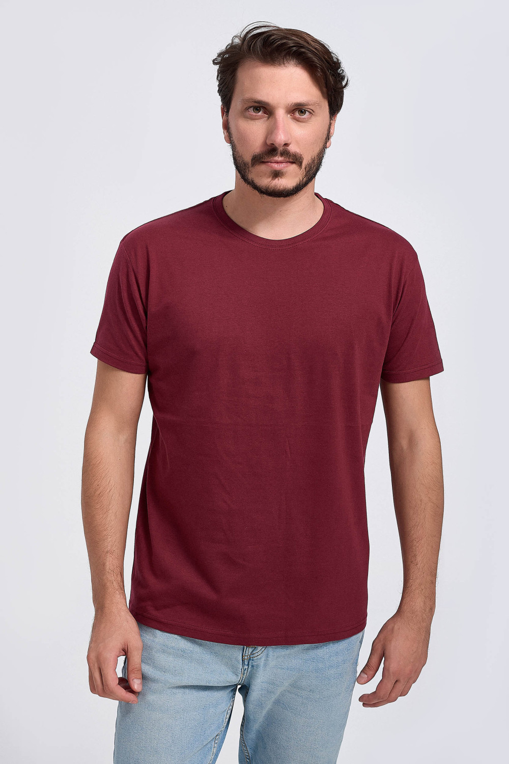 Short-sleeved blouse JHK T-SHIRTS Bordeaux