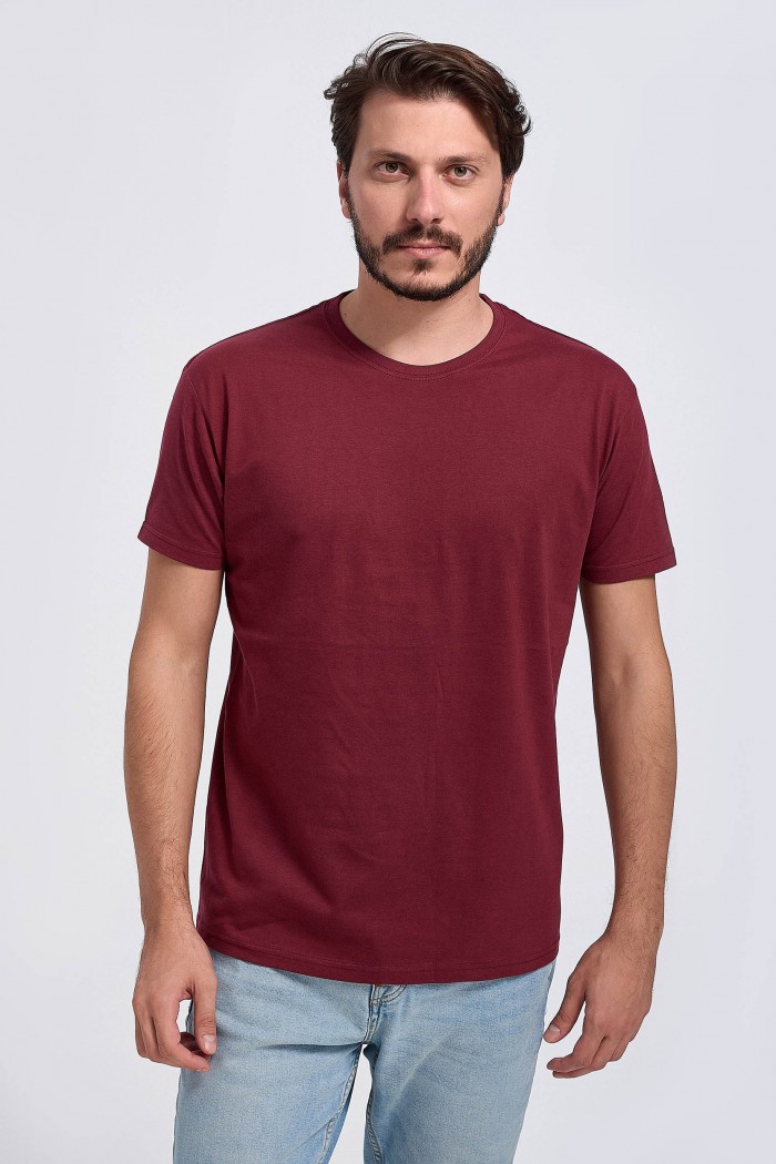 Kurzärmelige Bluse JHK T-SHIRTS Bordeaux