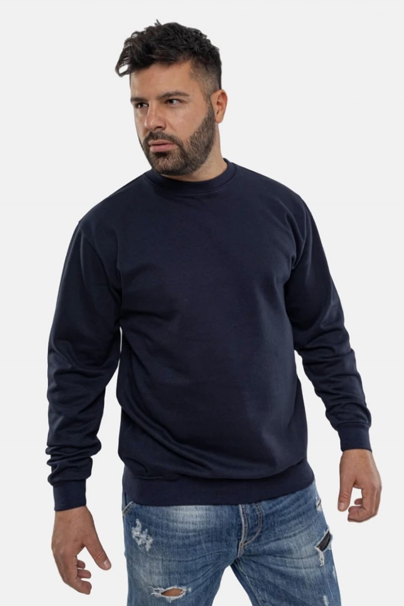Sweatshirt Sweatshirt Uni Farbe JHK BLUE DROPS