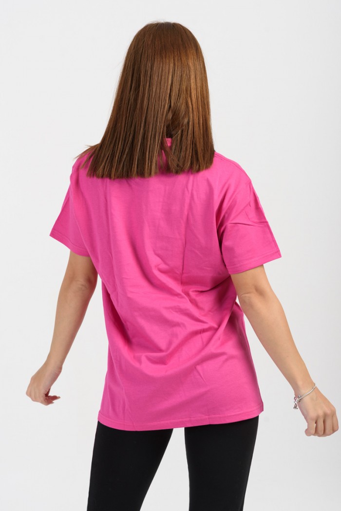 Short-sleeved blouse JHK TSRA150 Fuchsia