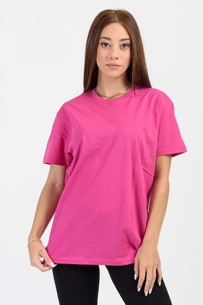 Short-sleeved blouse JHK TSRA150 Fuchsia