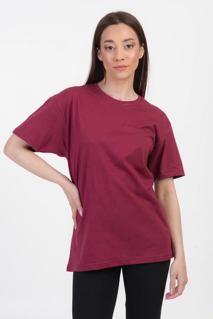 Women's short-sleeved blouses without prints