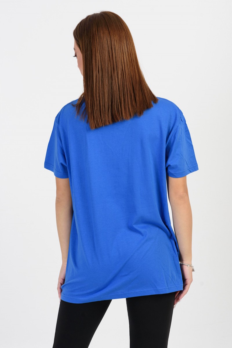 Short-sleeved blouse JHK TSRA150 BLUE ROOE
