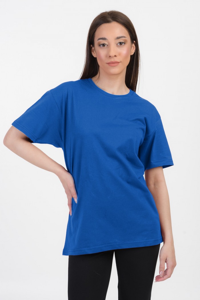 Women's short-sleeved blouses without prints