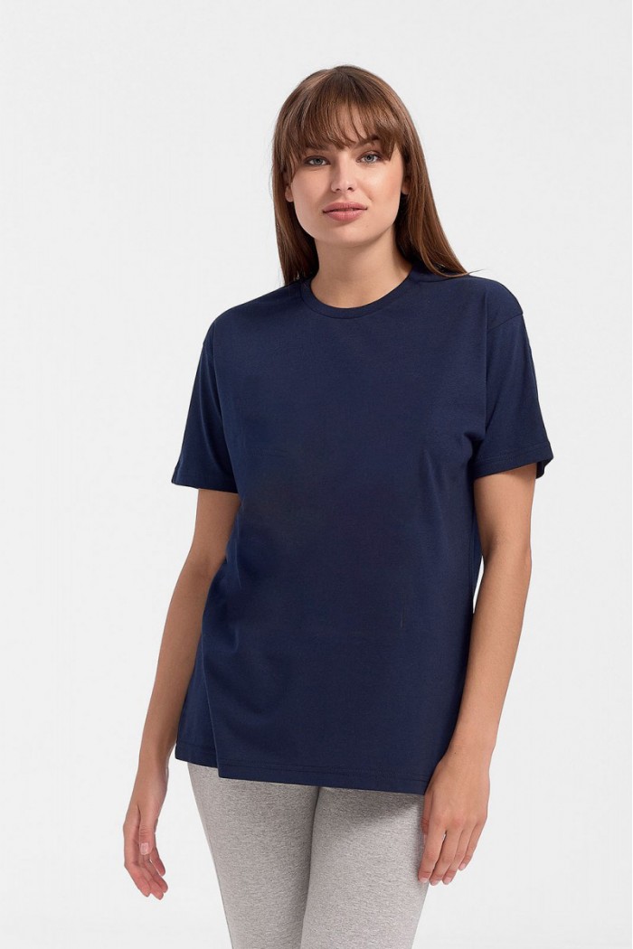 Women's short-sleeved blouses without prints