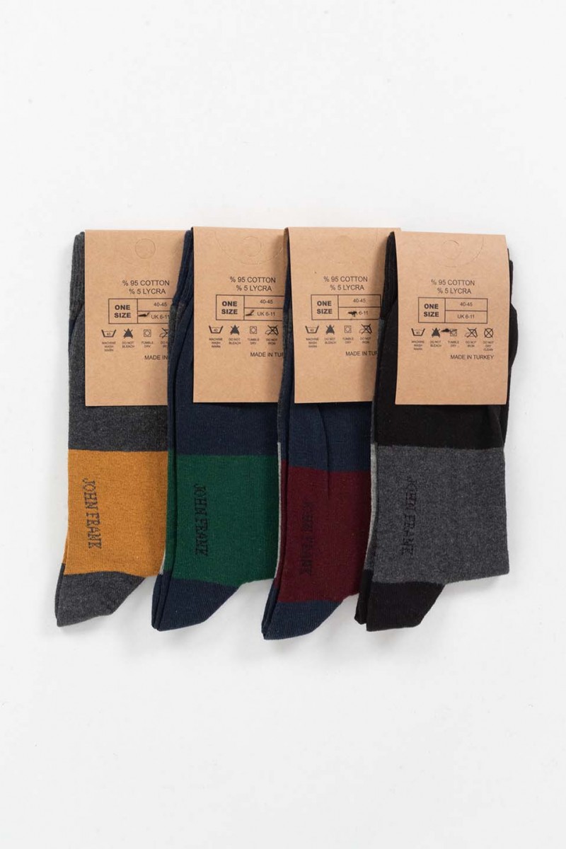Men's socks JOHN FRANK 4 Pack Mix 3